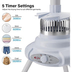 Portable Electric Clothes Dryer - 1000W Fast Drying Heated Airer Machine for Indoor Home Dorms - All Fabrics Drier - Very Good