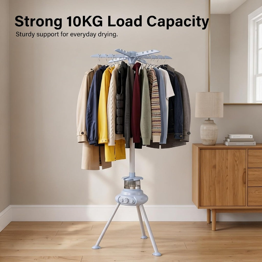Portable Electric Clothes Dryer - 1000W Fast Drying Heated Airer Machine for Indoor Home Dorms - All Fabrics Drier - Very Good