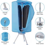 Portable Electric Clothes Dryer - 1000W Fast Drying Heated Airer Machine for Indoor Home Dorms - All Fabrics Drier - Very Good