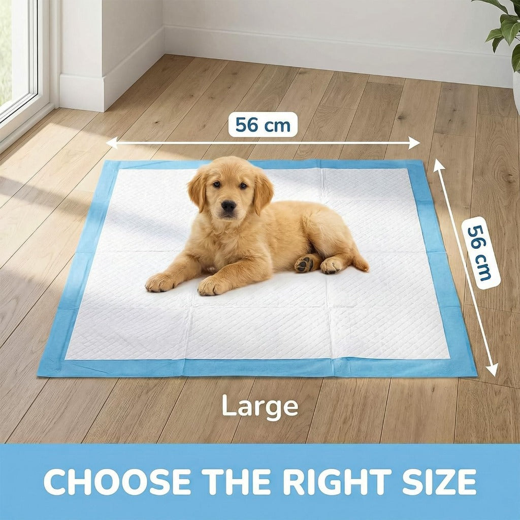PET'S HUB Dog & Puppy Training Pads - 100 Pack - Super Absorbent, Leak-Proof, Heavy Duty, Anti-Slip Pee Mats 56x56cm - Damaged Box