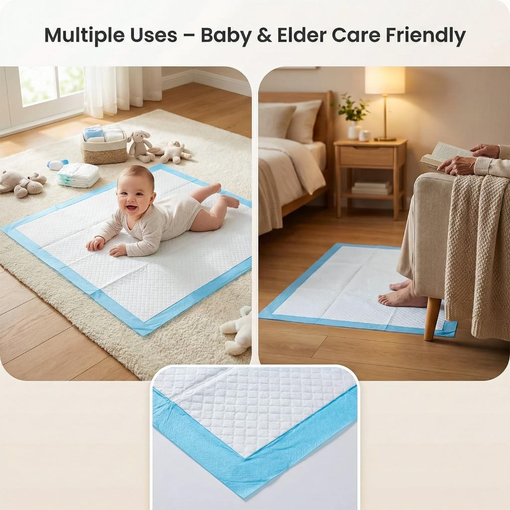 PET'S HUB Dog & Puppy Training Pads - 100 Pack - Super Absorbent, Leak-Proof, Heavy Duty, Anti-Slip Pee Mats 56x56cm - Damaged Box