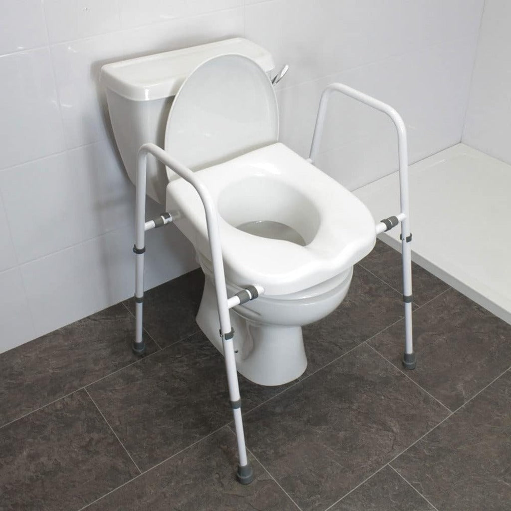 NRS Healthcare N36974 Mowbray Toilet Seat and Frame Lite - Width Adjustable - Ready Assembled - Very Good
