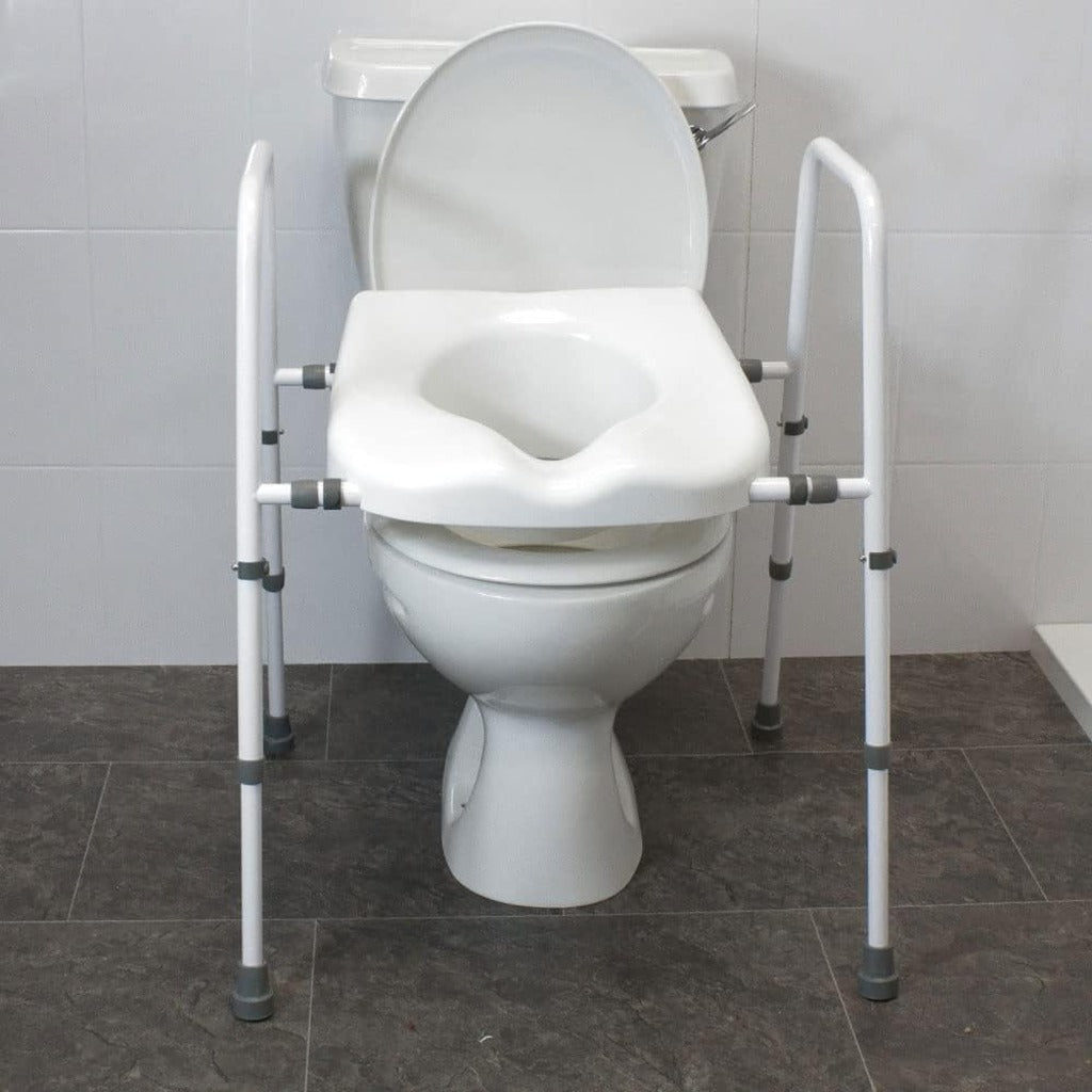 NRS Healthcare N36974 Mowbray Toilet Seat and Frame Lite - Width Adjustable - Ready Assembled - Very Good