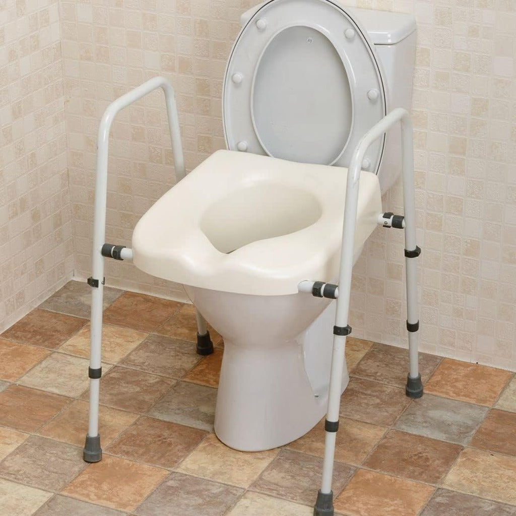 NRS Healthcare N36974 Mowbray Toilet Seat and Frame Lite - Width Adjustable - Ready Assembled - Very Good
