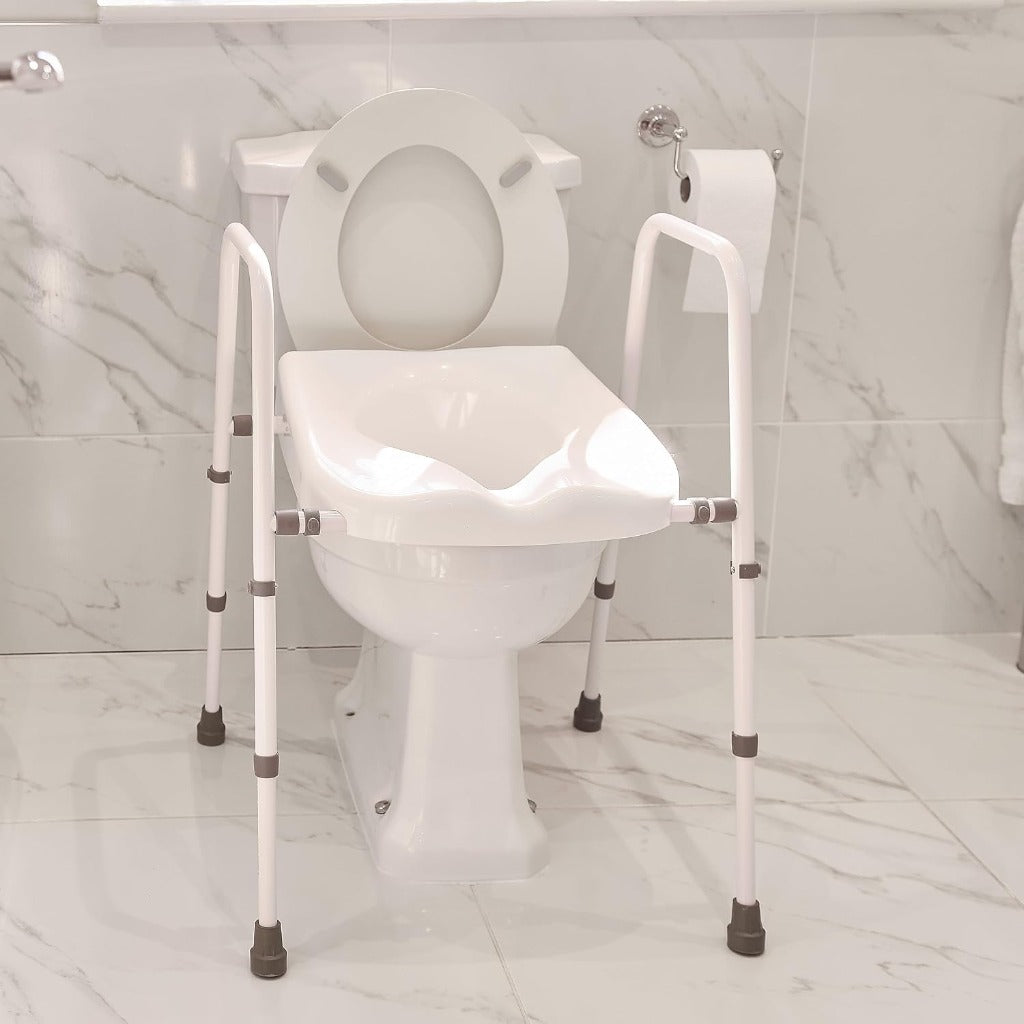 NRS Healthcare N36974 Mowbray Toilet Seat and Frame Lite - Width Adjustable - Ready Assembled - Very Good