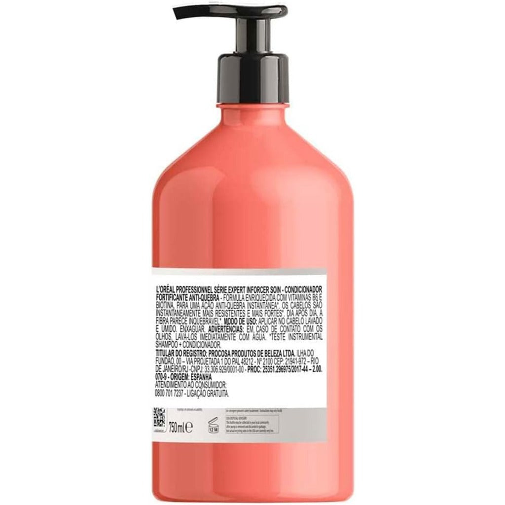 L'Oreal Serie Expert Inforcer Conditioner 750ml - Hair Strengthening Vitamin B6 Biotin Treatment - New