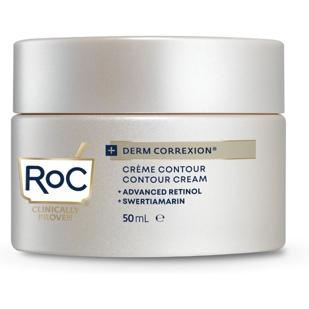 RoC Derm Correxion Contour Cream - Firming Moisturiser Face & Neck with Retinol - 50ml Anti-Aging Cream - Damaged Box