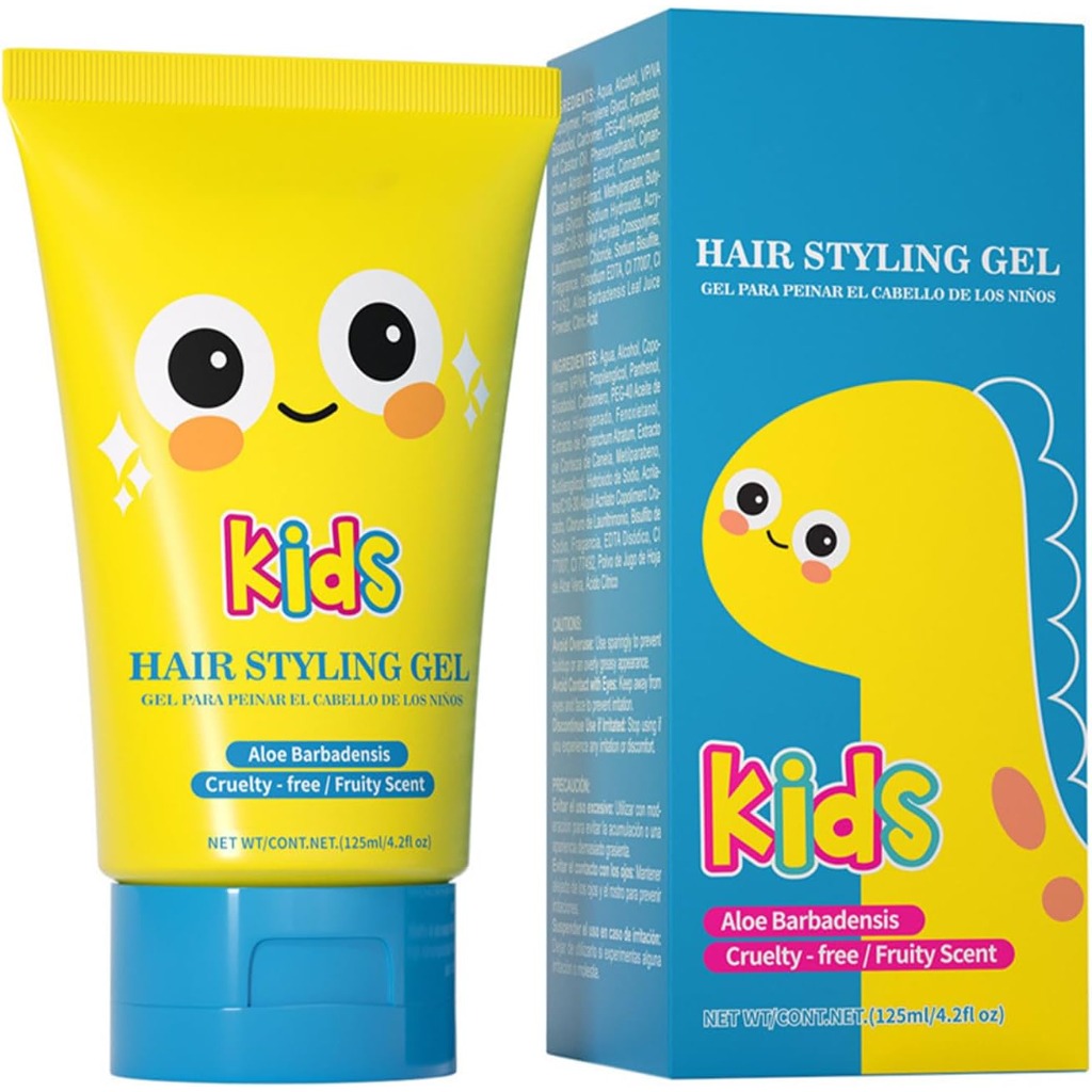 Kids Hair Gel - Styling Gel for Toddlers - Medium Strong Hold, Non-Sticky, Easy Wash Out - 125ml - New
