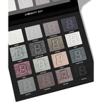 BEAUTY BAY Smoky 16 Colour Eyeshadow Palette - White Grey Navy Silver Black - Matte Shimmer Finishes - 16 x 1.4g - Damaged Box
