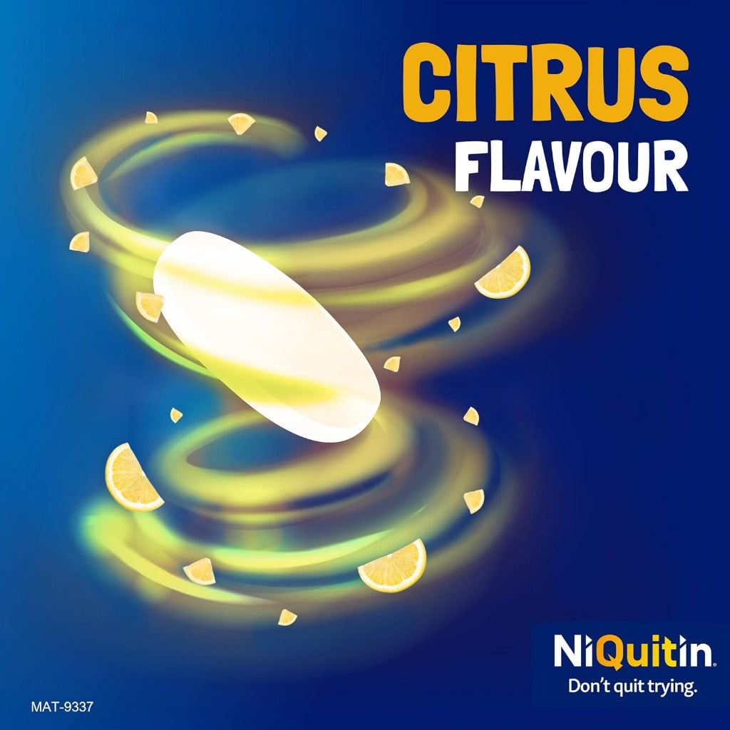 NiQuitin 4mg Minis Citrus Lozenges - 3x20 Pack - Nicotine Oral Stop Smoking Aid - Craving Relief - Damaged Box - BBE 03/2027