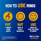 NiQuitin 4mg Minis Citrus Lozenges - 3x20 Pack - Nicotine Oral Stop Smoking Aid - Craving Relief - Damaged Box - BBE 03/2027