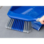 Addis Outdoor Dustpan & Brush Set - Heavy Duty Yard Sweeper - Stiff Bristle Brush, Large Dustpan for Patio, Garden, Driveway Cleaning - New