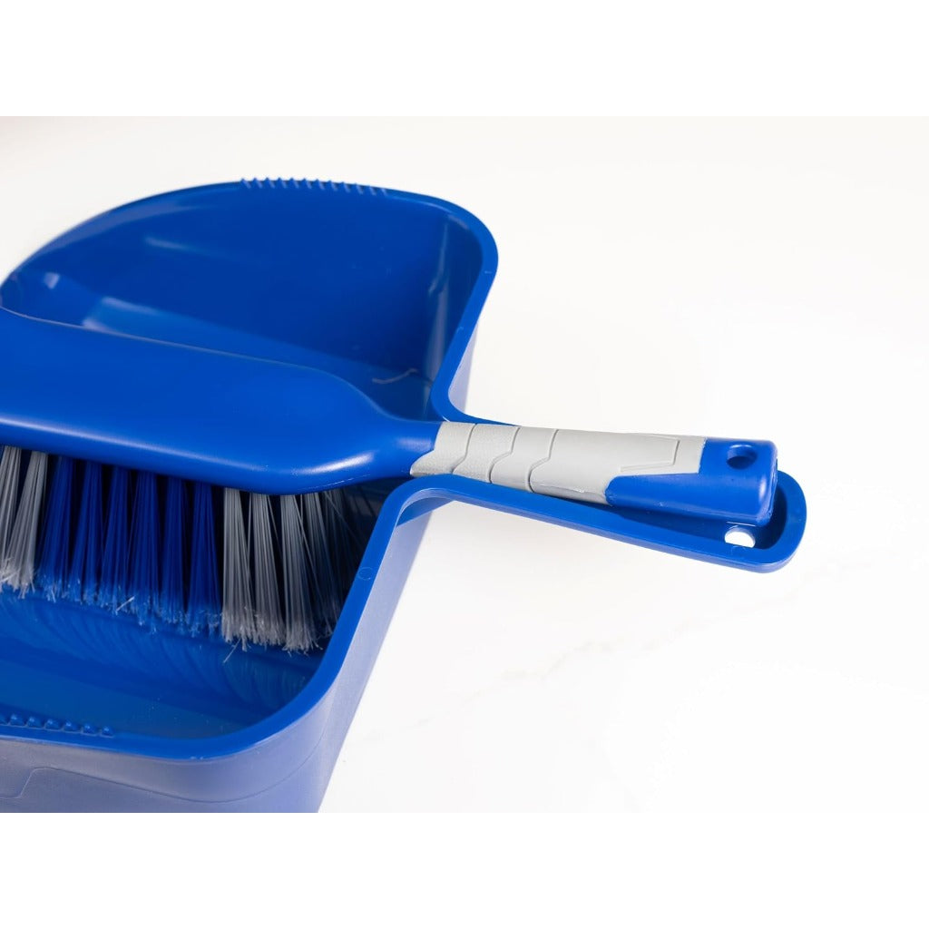 Addis Outdoor Dustpan & Brush Set - Heavy Duty Yard Sweeper - Stiff Bristle Brush, Large Dustpan for Patio, Garden, Driveway Cleaning - New