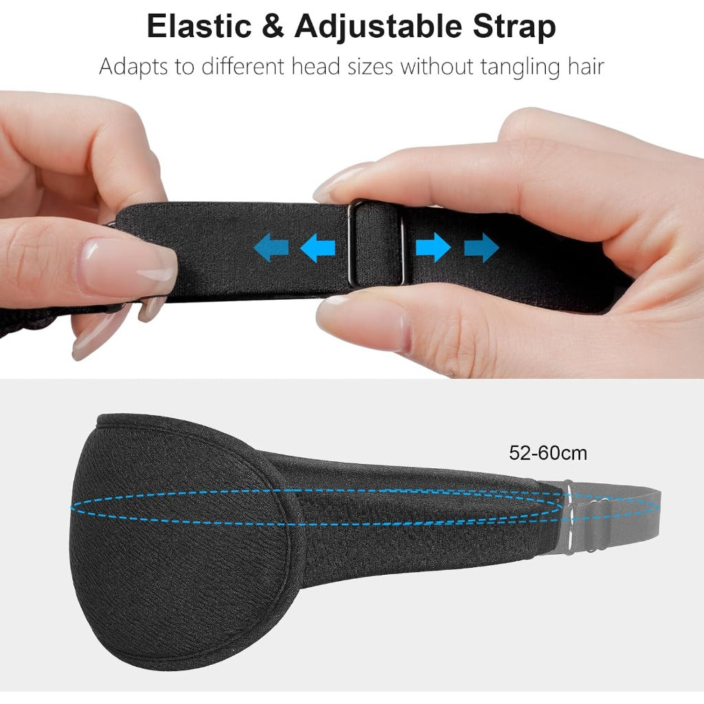 Gritin Blackout Sleep Mask - Zero Pressure 3D Ergonomic Eye Mask for Men Women - Ultra Soft Travel Nap - Very Good