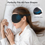 Gritin Blackout Sleep Mask - Zero Pressure 3D Ergonomic Eye Mask for Men Women - Ultra Soft Travel Nap - Very Good