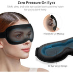 Gritin Blackout Sleep Mask - Zero Pressure 3D Ergonomic Eye Mask for Men Women - Ultra Soft Travel Nap - Very Good
