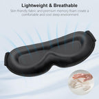 Gritin Blackout Sleep Mask - Zero Pressure 3D Ergonomic Eye Mask for Men Women - Ultra Soft Travel Nap - Very Good