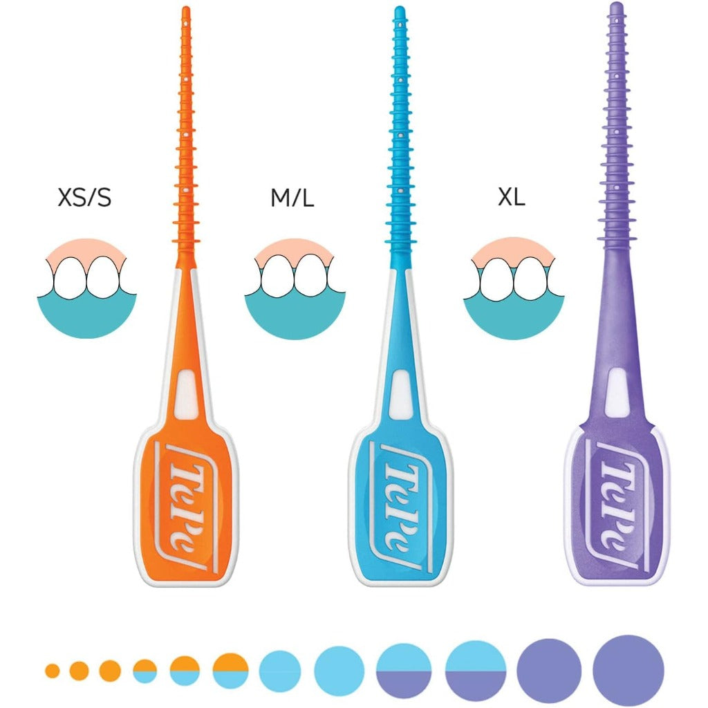 TePe EasyPick Dental Toothpicks - ISO M-L Blue - 60pcs - Plaque Removal - Interdental Cleaning Tool - New