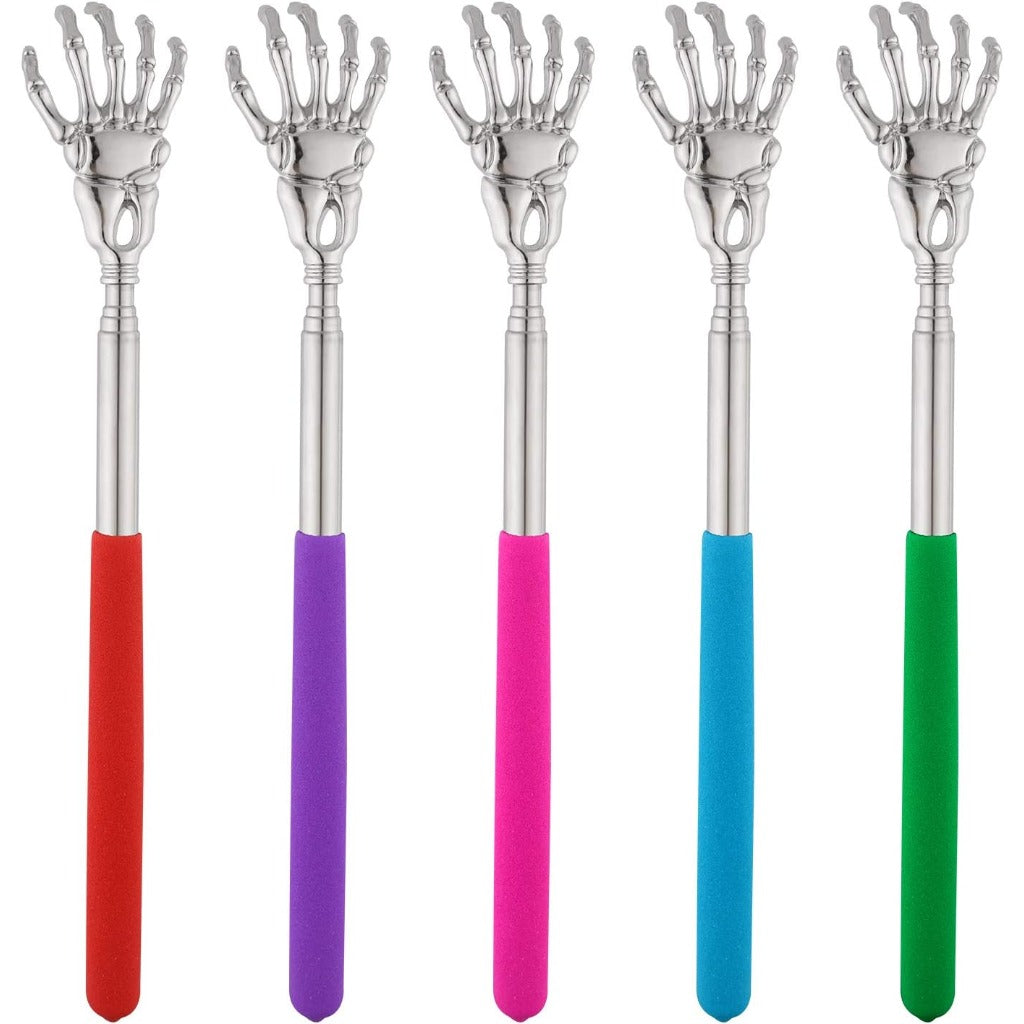 KUUQA 5 Pack Telescopic Back Scratcher, Portable Handheld Massage Stick Extendable Back Massager Tool (Color Random) - Very Good