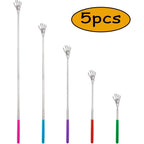 KUUQA 5 Pack Telescopic Back Scratcher, Portable Handheld Massage Stick Extendable Back Massager Tool (Color Random) - Very Good
