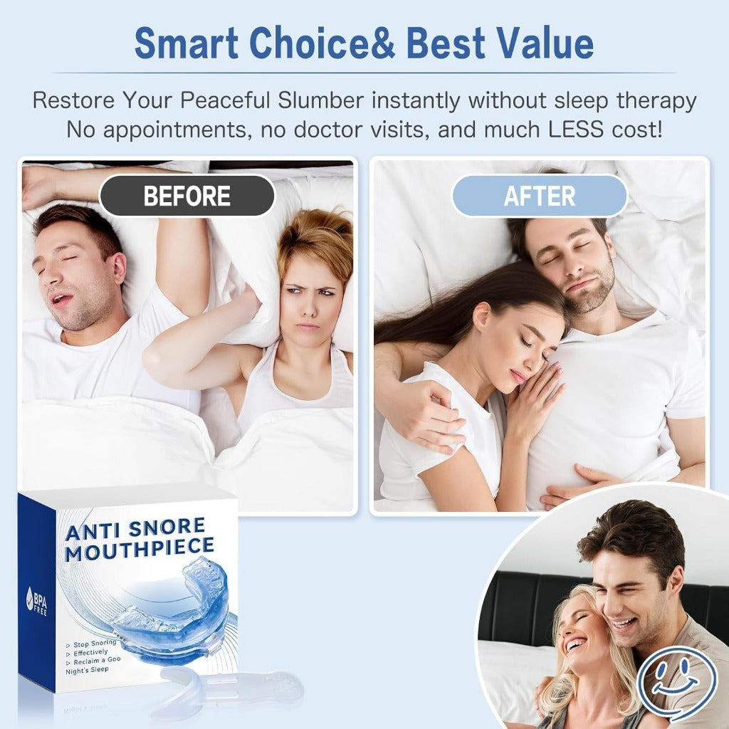 Anti Snoring Mouth Guard - Adjustable Sleep Apnea Snore Stopper Mouthpiece Device for Sleeping - Damaged Box