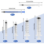 TRUEIN Colostrum Syringe Kit - 24 Pcs 1ml 3ml 5ml 10ml 20ml Plastic Syringes with Blunt Needles & Caps for Labs - Damaged Box