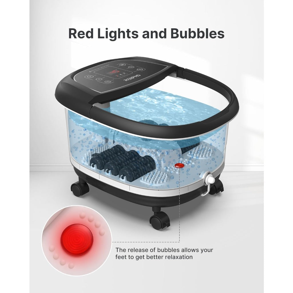 RENPHO Foot Spa Massager with Heater - Foot Bath Machine - Black - Relaxation & Circulation - Good