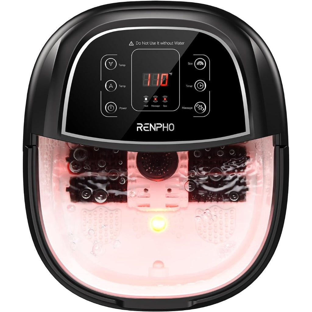 RENPHO Foot Spa Massager with Heater - Foot Bath Machine - Black - Relaxation & Circulation - Good