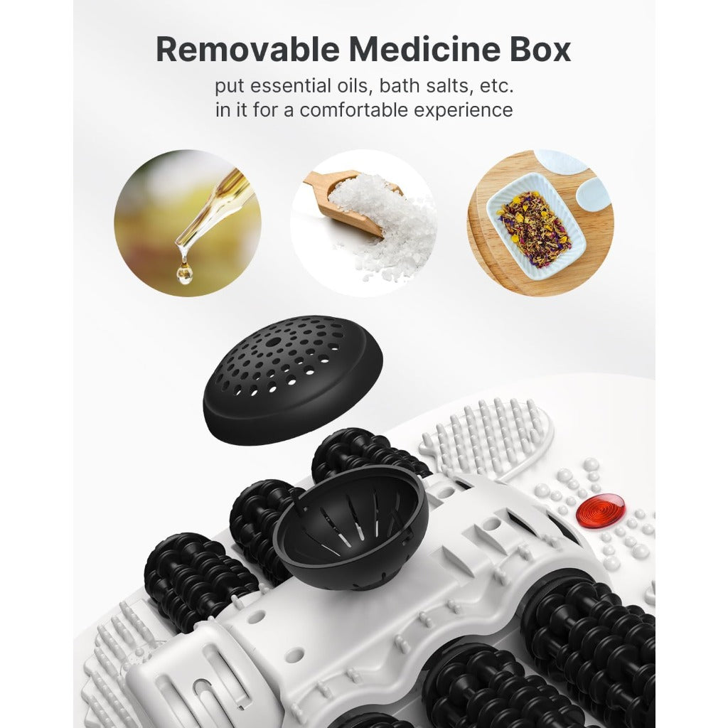 RENPHO Foot Spa Massager with Heater - Foot Bath Machine - Black - Relaxation & Circulation - Good