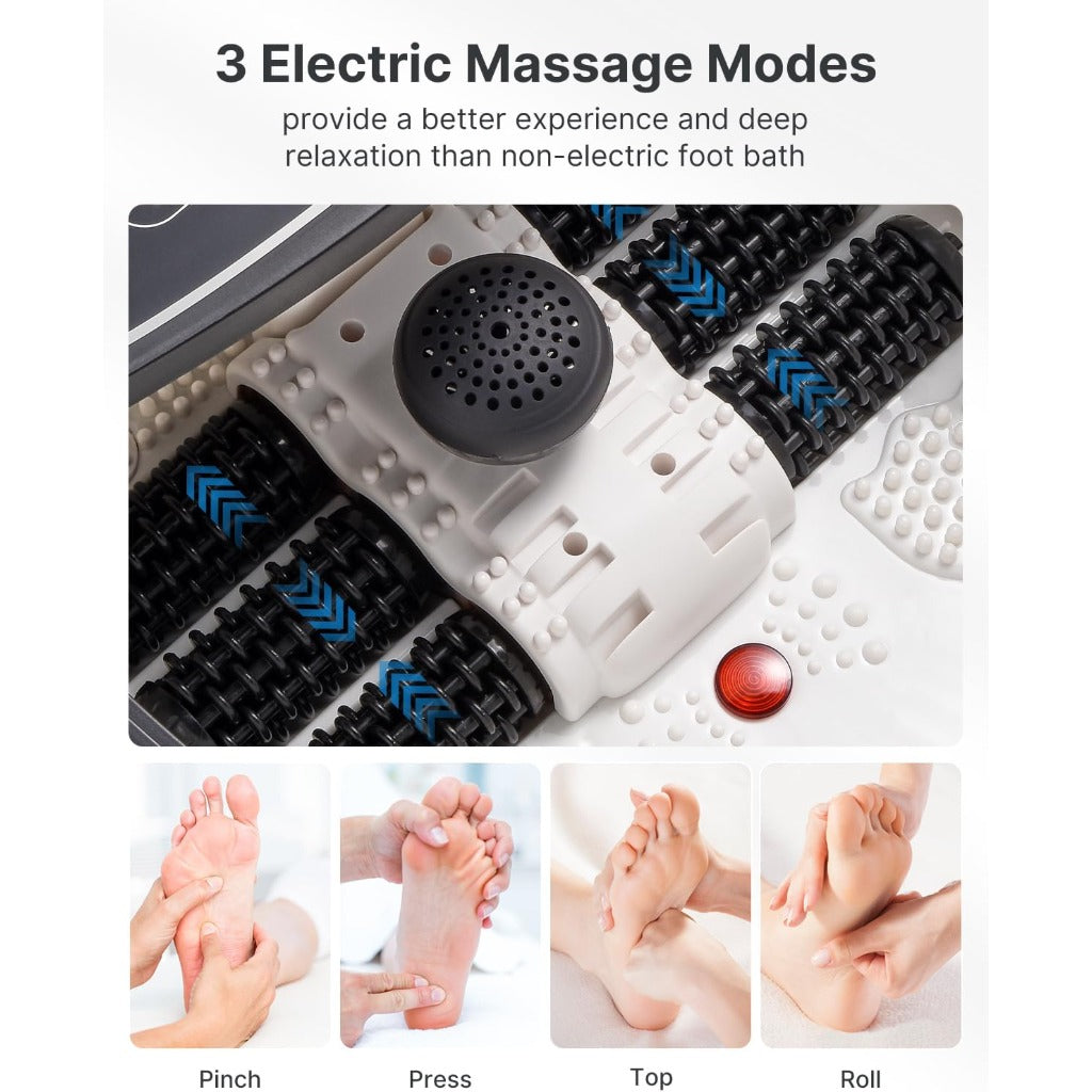RENPHO Foot Spa Massager with Heater - Foot Bath Machine - Black - Relaxation & Circulation - Good