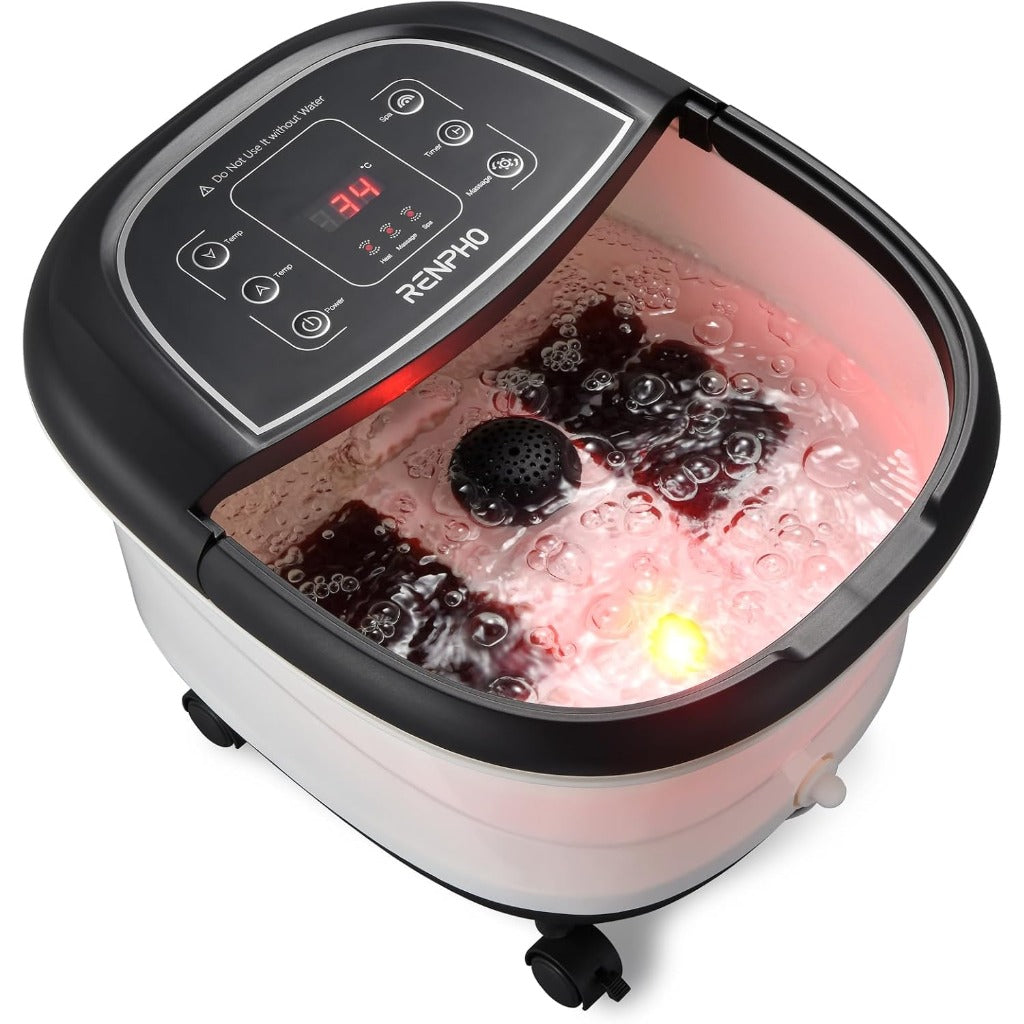 RENPHO Foot Spa Massager with Heater - Foot Bath Machine - Black - Relaxation & Circulation - Good