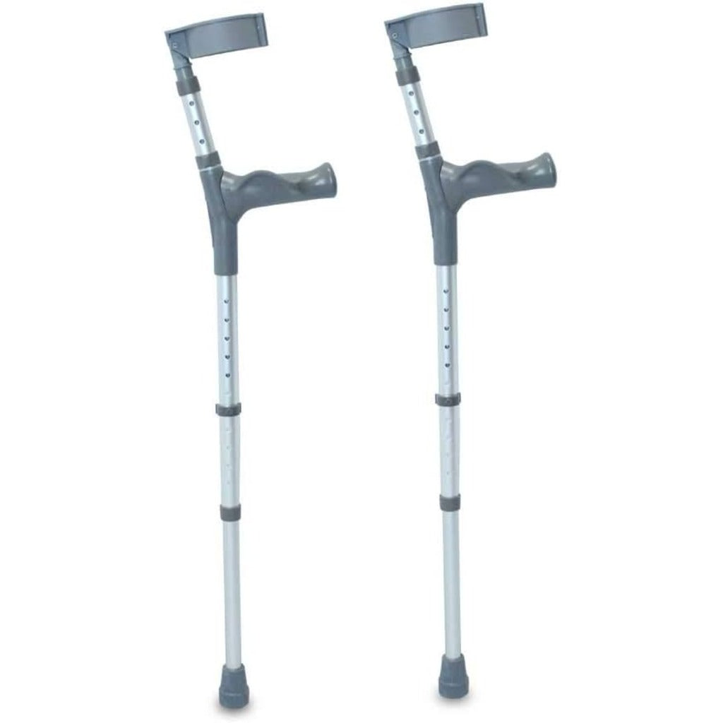 NRS Double Adjustable Crutches - Regular Height - Comfy Handle - Pair - Mobility Aid Walking Support - Good