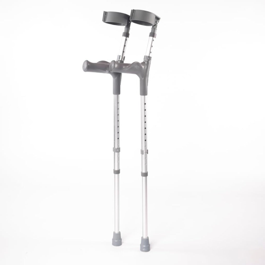 NRS Double Adjustable Crutches - Regular Height - Comfy Handle - Pair - Mobility Aid Walking Support - Good