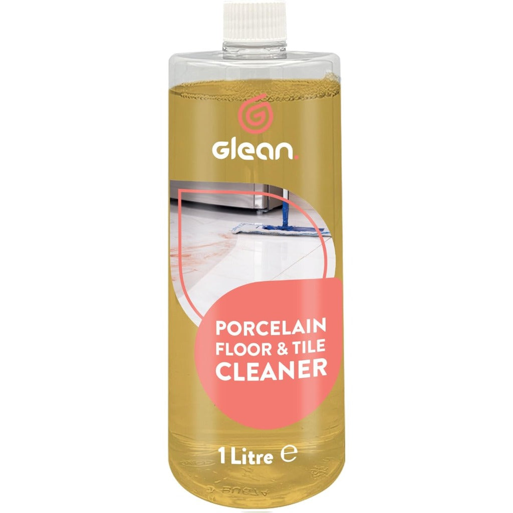 GLEAN Porcelain & Tile Cleaner 1L - Patio, Ceramic, Marble Floor Restorer - pH Neutral Indoor Outdoor Solution - Good