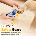 Thunderpaws Dog Nail Clippers - Professional-Grade Pet Claw Trimmers with Safety Guard & Lock - Medium to Large Breeds - Blue - LED Light - Damaged Box