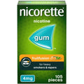 Nicorette Fruitfusion 4mg Gum - 105 Pieces - Stop Smoking & Vaping Aid - Nicotine Replacement Therapy NRT - Damaged Box - BBE 02/2029