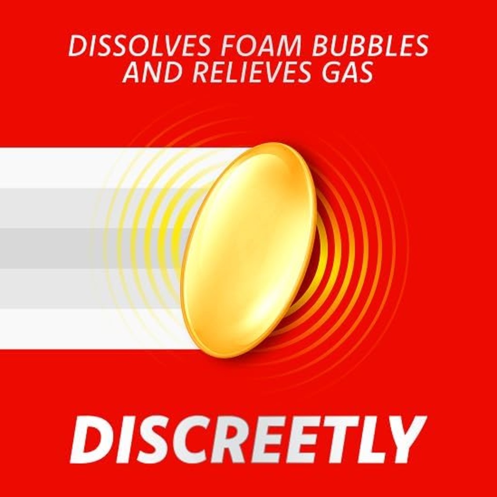 Rennie Wind Relief Pro - 50 Soft Gel Capsules - 250mg Simeticone - Flatulence & Gas Relief - Damaged Box - BBE 07/2027