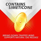 Rennie Wind Relief Pro - 50 Soft Gel Capsules - 250mg Simeticone - Flatulence & Gas Relief - Damaged Box - BBE 07/2027