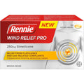 Rennie Wind Relief Pro - 50 Soft Gel Capsules - 250mg Simeticone - Flatulence & Gas Relief - Damaged Box - BBE 07/2027