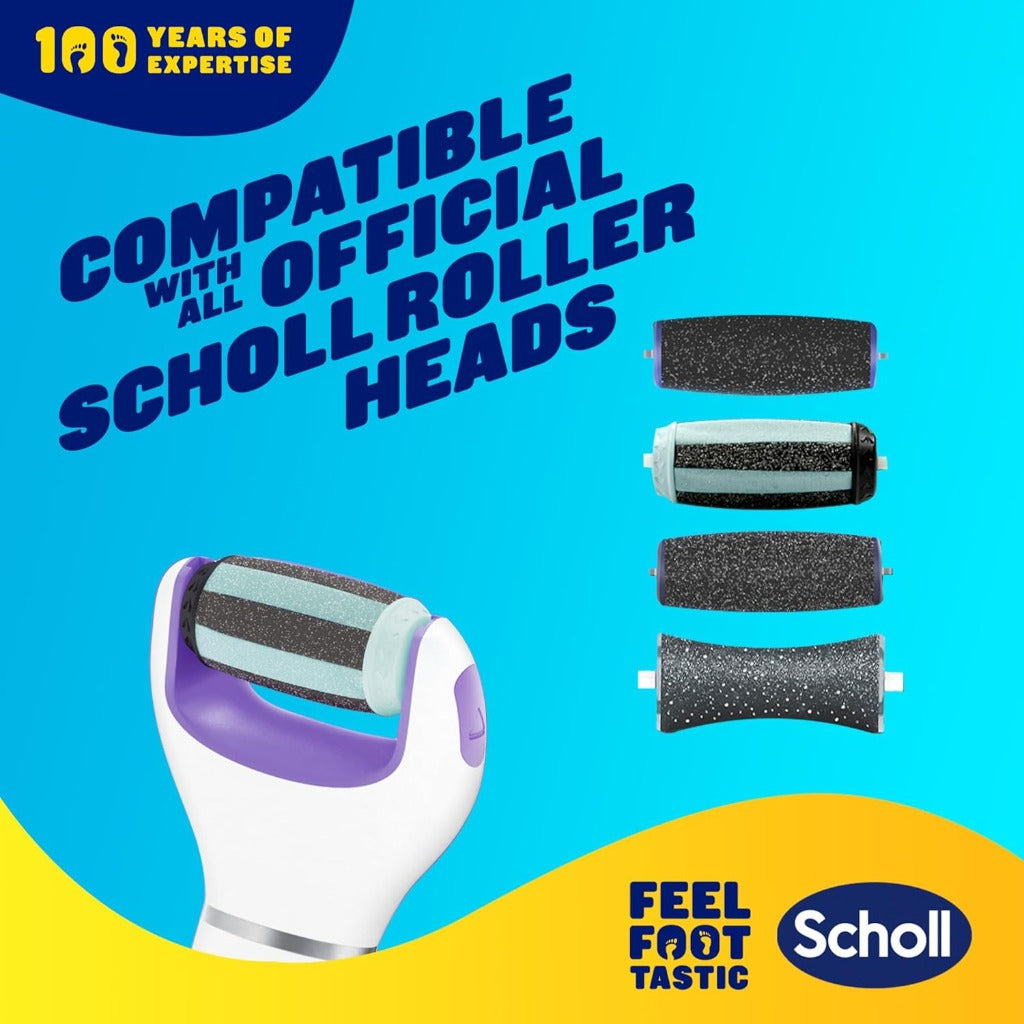Scholl ExpertCare 2-in-1 File & Smooth Dual Speed Electric Foot File Pedi Hard Skin Callus Removal Battery Operated - Damaged Box