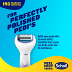 Scholl ExpertCare 2-in-1 File & Smooth Dual Speed Electric Foot File Pedi Hard Skin Callus Removal Battery Operated - Damaged Box