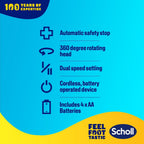 Scholl ExpertCare 2-in-1 File & Smooth Dual Speed Electric Foot File Pedi Hard Skin Callus Removal Battery Operated - Damaged Box