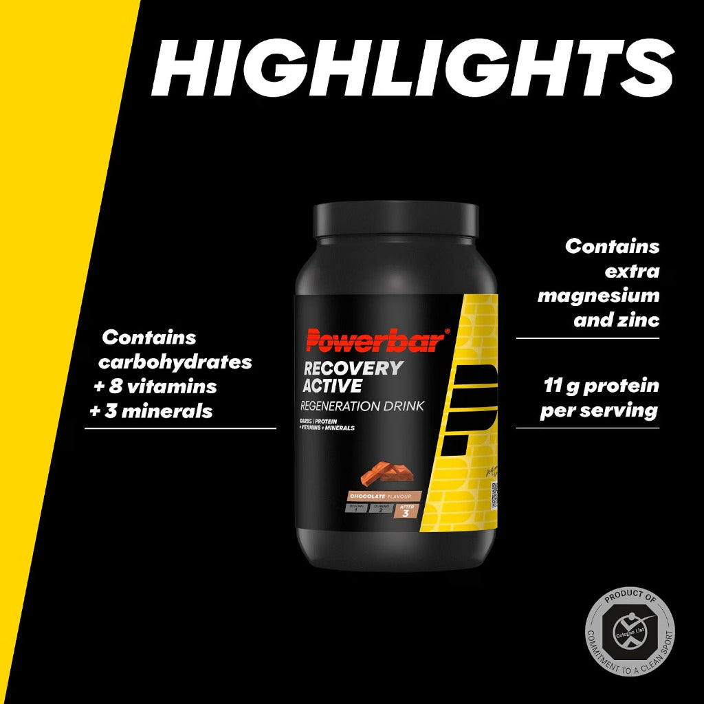 Powerbar Recovery Active - Intra & Post-Workout Drink Powder - Chocolate 1210g - Muscle Repair & Replenishment - New - BBE 03/2028