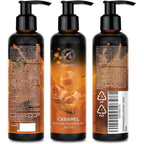 AROMATIKA Massage Oil - Caramel Scent - 6.8 fl oz - Natural Almond & Grapeseed - Relaxing Couples Body Oil - Very Good - BBE 11/2028