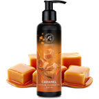 AROMATIKA Massage Oil - Caramel Scent - 6.8 fl oz - Natural Almond & Grapeseed - Relaxing Couples Body Oil - Very Good - BBE 11/2028
