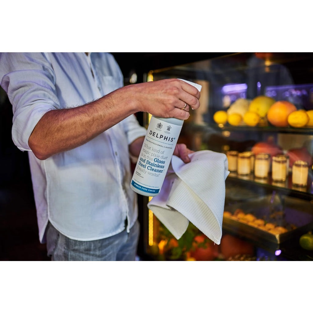 Delphis Eco Glass Window & Stainless Steel Cleaner - 700ml Spray Bottle Multi-Surface Eco-Friendly - New