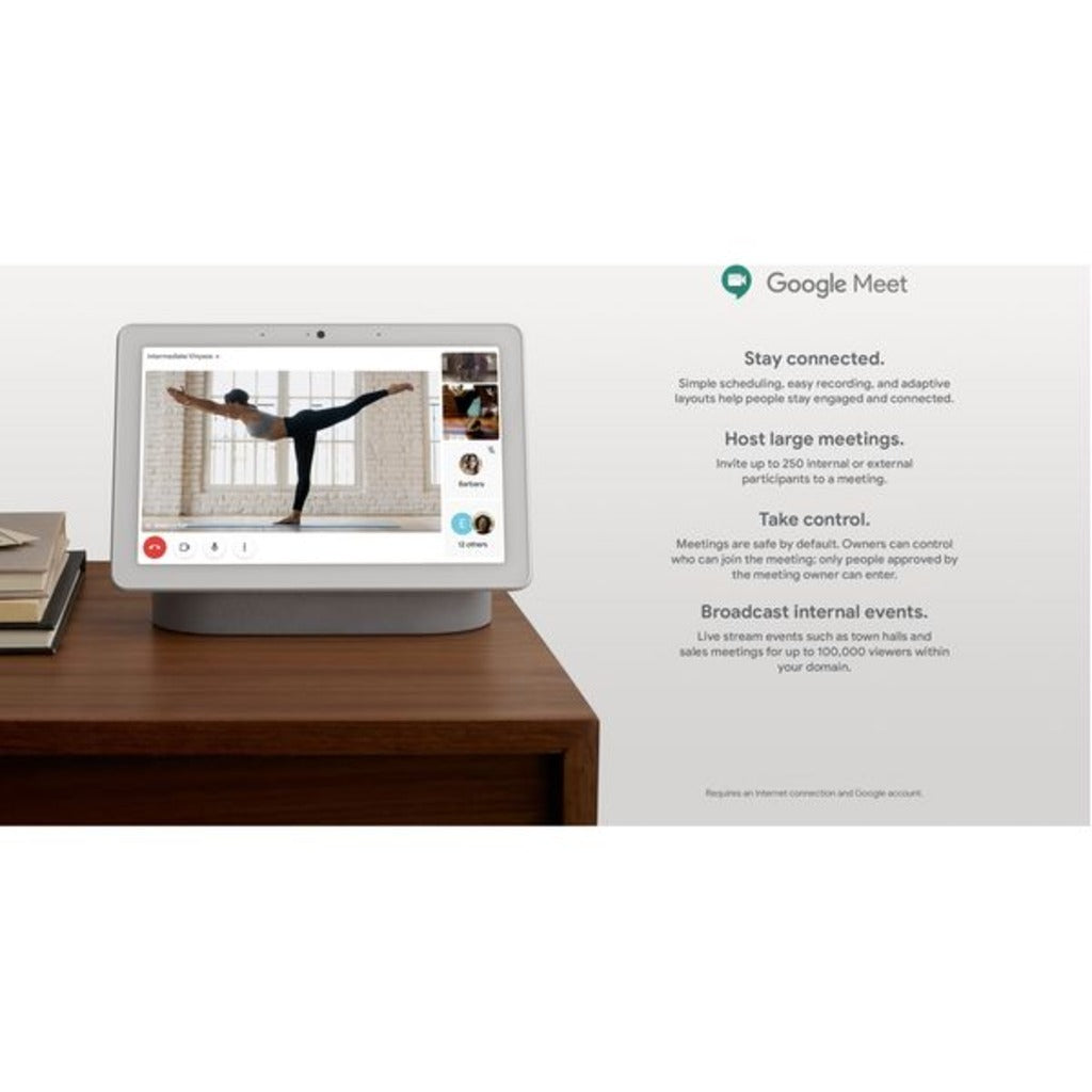 Google Nest Hub Max Smart Display - Google Assistant - Chalk - Home Control Speaker - Like New