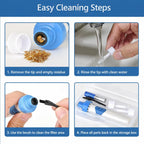 Electric Ear Wax Removal Kit - Soft Silicone Tips, Low Noise, 2 Replacement Heads, Sky Blue - New