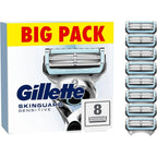 Gillette SkinGuard Sensitive Razor Blades Men - Pack of 8 Refills with Precision Trimmer - Fits ProGlide ProShield Fusion5 Handles - New