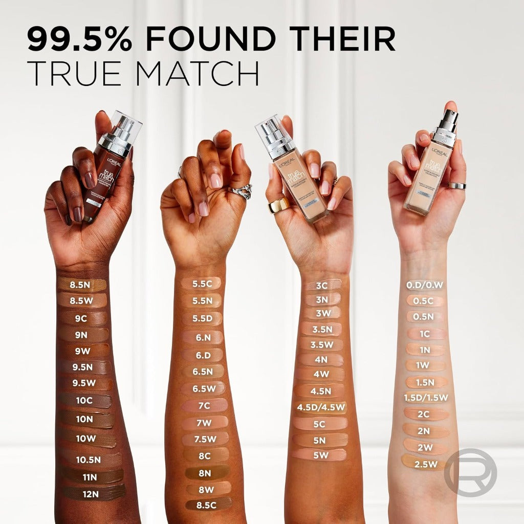 L'Oreal Paris True Match Foundation 1.5W Warm Dore SPF16 30ml Liquid Makeup - New